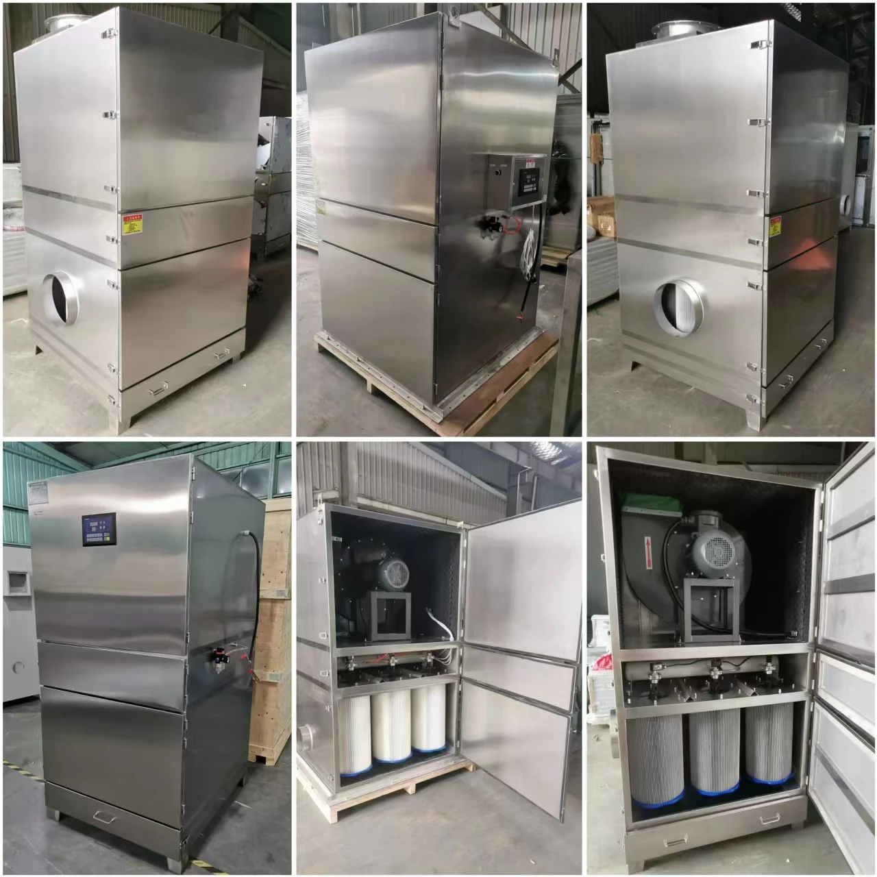 11kw Stainless Steel Dust Collector Cyclone Separator Dust Collector for Dry Powders Mixer