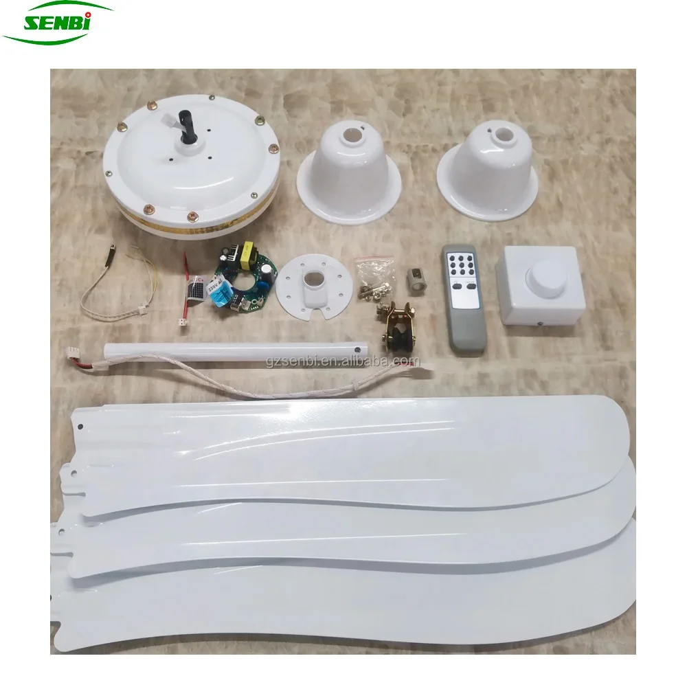 Guang Dong Good Quality Modern Smart  Ceiling Fan 56' Remote Control Kit  Air Cool AC DC Ceiling Fan 12V With Copper Motor