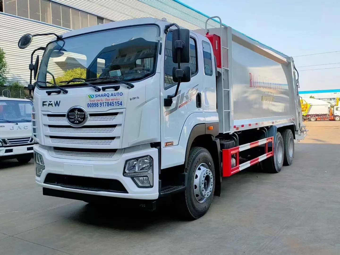 faw 6*4 compacted garbage truck High quality faw 23 ton compactor garbage truck price