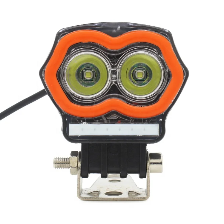 20W LED Auxiliary Light Driving Light Angle Eyes Car Lights With Charger Red Blue Strobe 12-24V for Off Road Vehicle Motorcycle