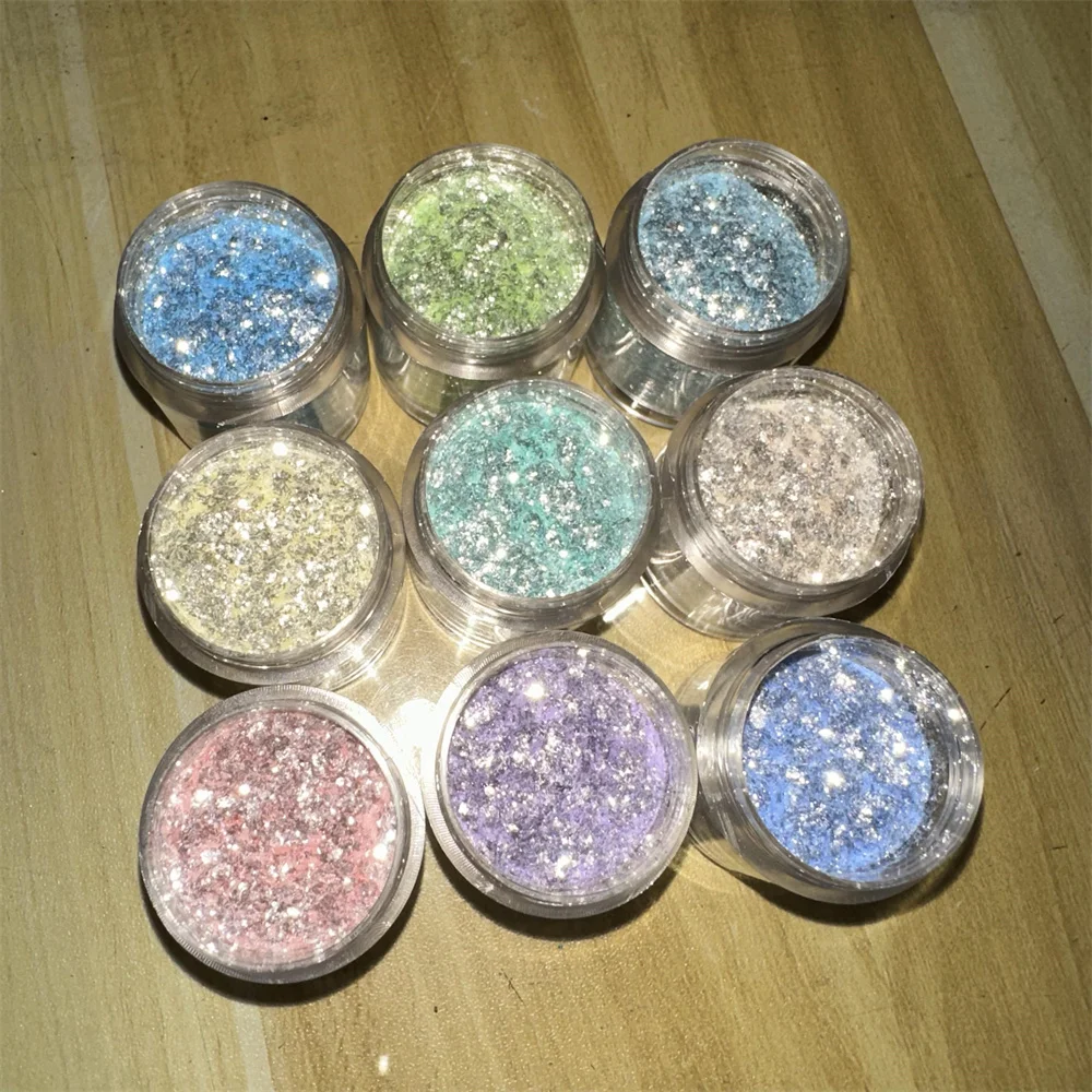 New Pigment nail art set Flakes Irregular Palliette Tips Nail Pigment Flakes