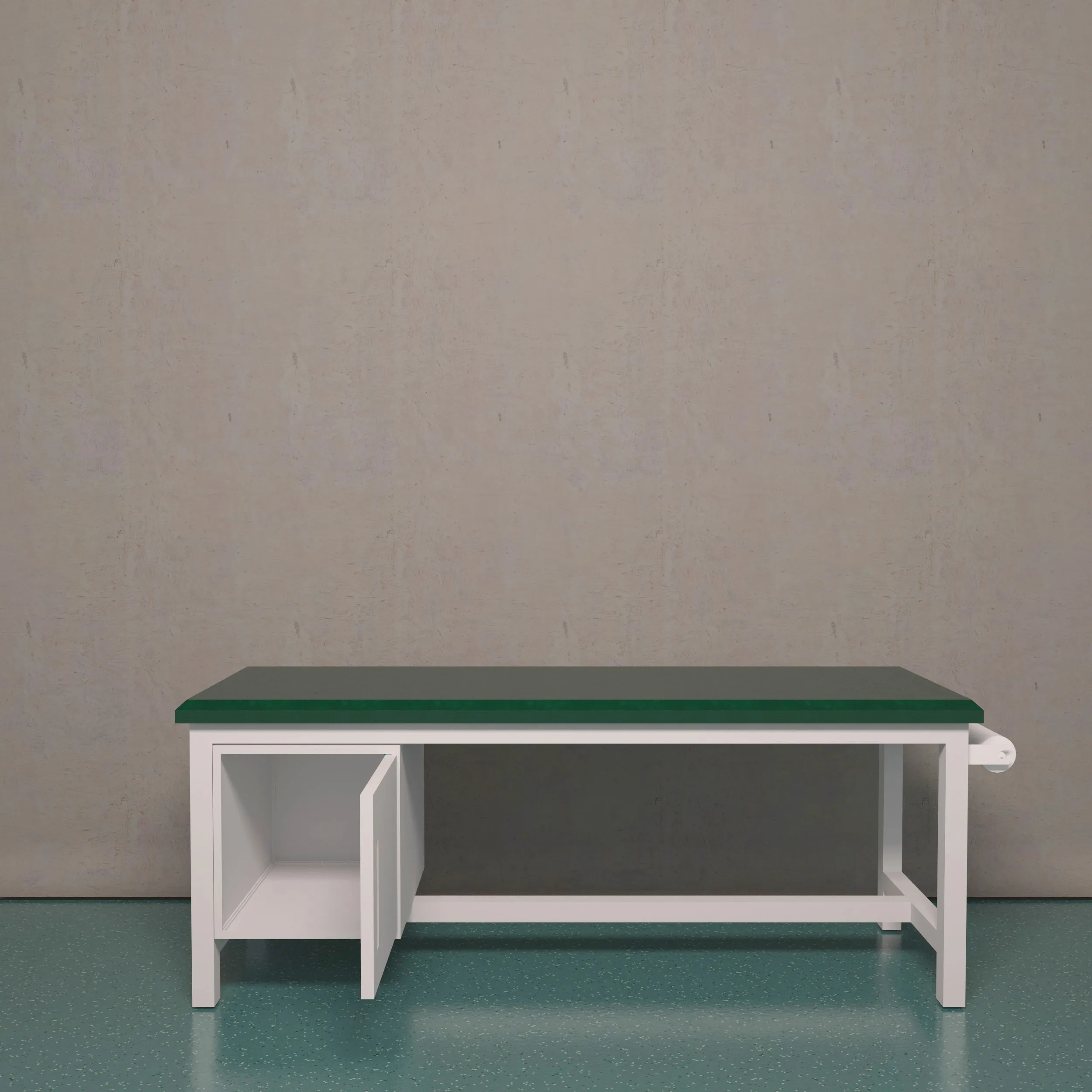 Modern Design Medical Patient Examination Couch Bed with Cabinet Metal Hospital Furniture for Hospitals and Clinics