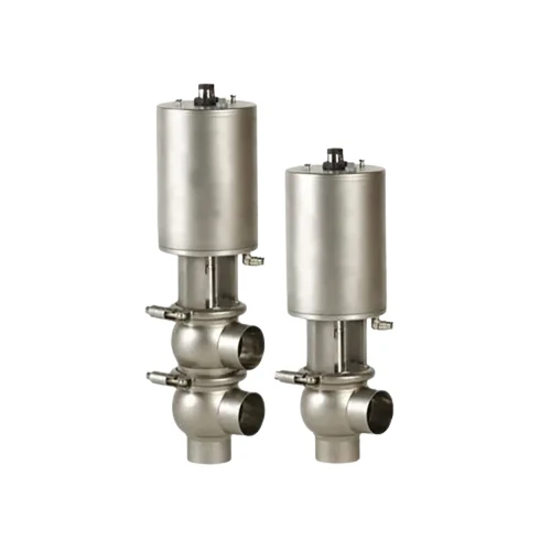 Hygienic Stainless Steel Manual Control Shut-off Double Divert Seat Valve Regulating Valve F Type