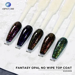 OEM Private Label Free Sample High Shine 10ml Fantasy Opal No Wipe Top Coat Gel Polish Customize