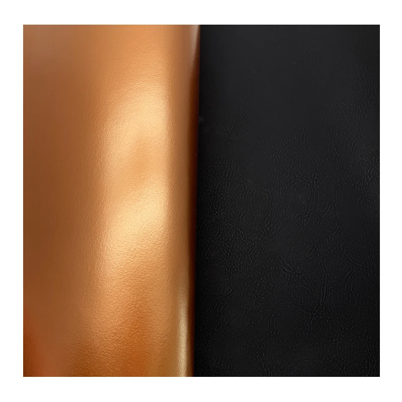 12X18 Inches Pu Leather Sheets 0.8mm black/Copper Laserable Leatheretteiron On Patch With Adhesive