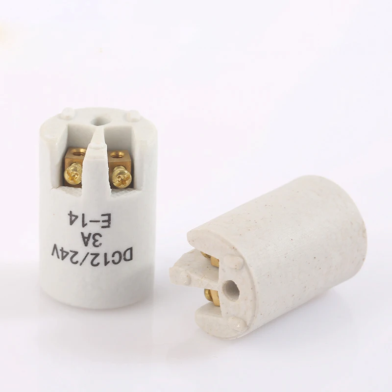 E14 Lamp Holder with Wire Connector Adapter E12 E26 E27 Electric Light Ceramic Socket Lampholder