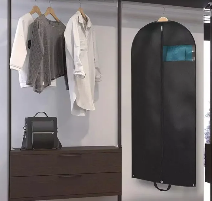Hot Sale Solid Color Garment Bag With zipper clothes bag Durable And Eco Friendly non woven garment bags dress cover