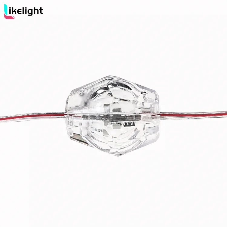 LIKELIGHT 360degree Luminous screen Decorative Light 3D Diamond Light Wholesale Shining 12v UCS1903 LED light string