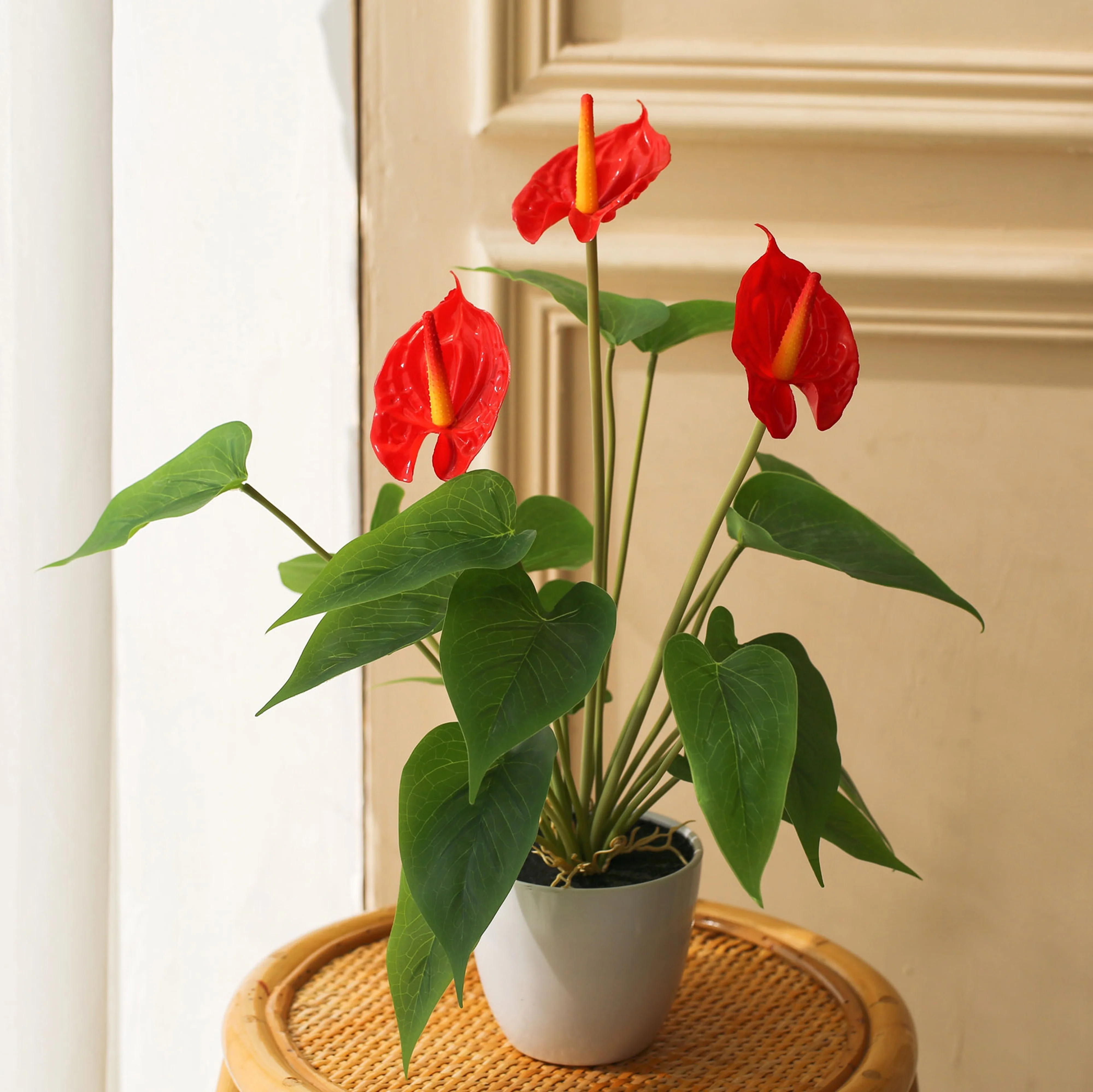 Wholesale simulation flower garden decorative flowers in the living room and dining room anthurium plant factory
