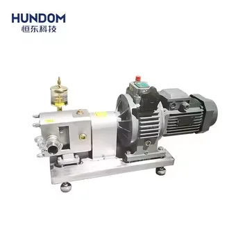 Horizontal Rotary Rotor Lobe Pump For Food Chocolate Cream Honey Transfer High Viscosity Liquid Transport Pump