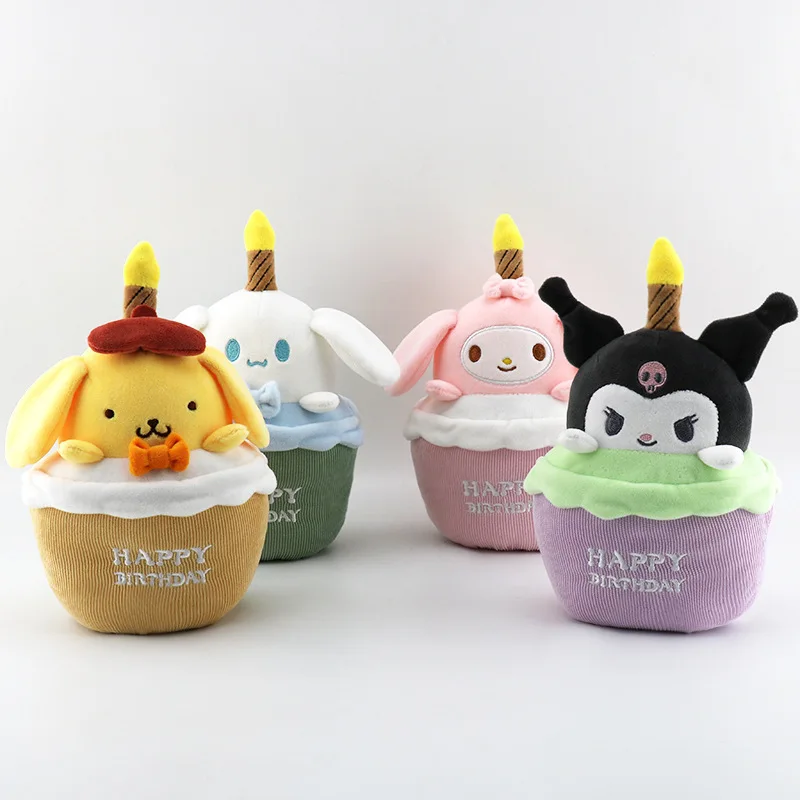 2023 новый стиль День Рождения Торт плюшевый Kuromi Cinnamorol Mymelody плюшевая игрушка с музыкой детский подарок на день рождения