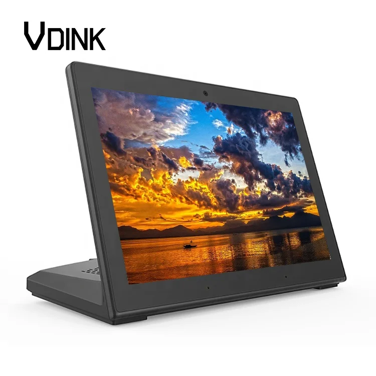 Vdink 8 Inch L Shape Touch Screen OEM Customer Feedback Evaluator Bank Restaurant Ordering Desktop Android Tablet