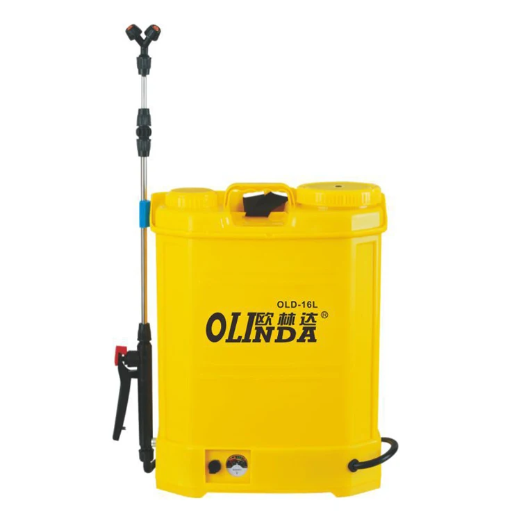 Olinda brand china best price customized service fruit tree lawn garden 16 liters portable yellow sprayer agricultural