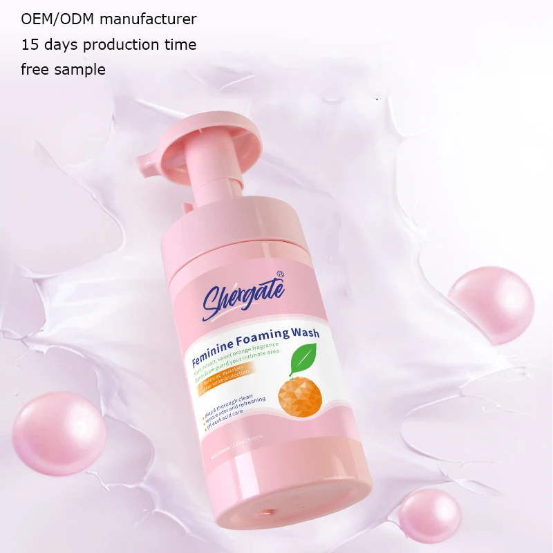 Ph баланс Женская пробиотическая пена для мытья с логотипом Женская гигиена для интимной зоны очищения