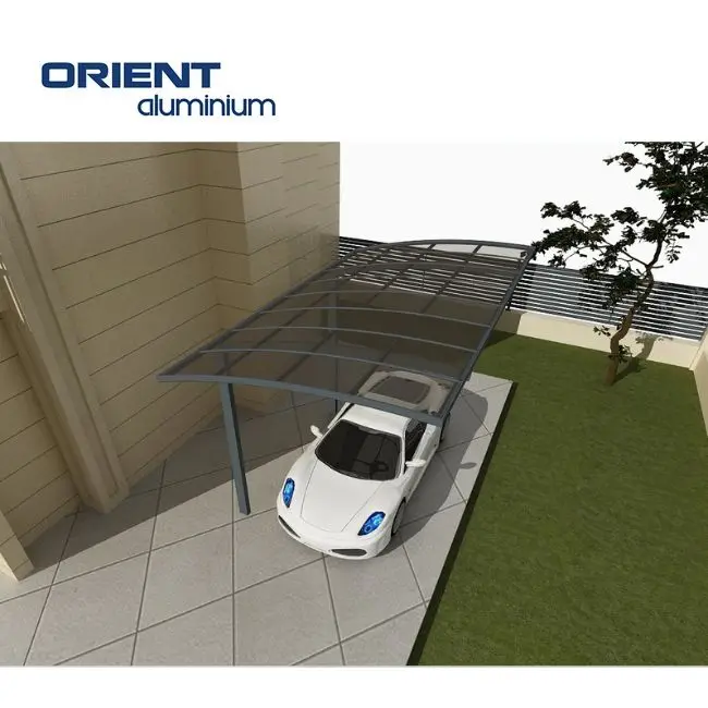 Customised Garage Aluminium Frame Carport with Polycarbonate Sheet Roofing Sunshade Canopies