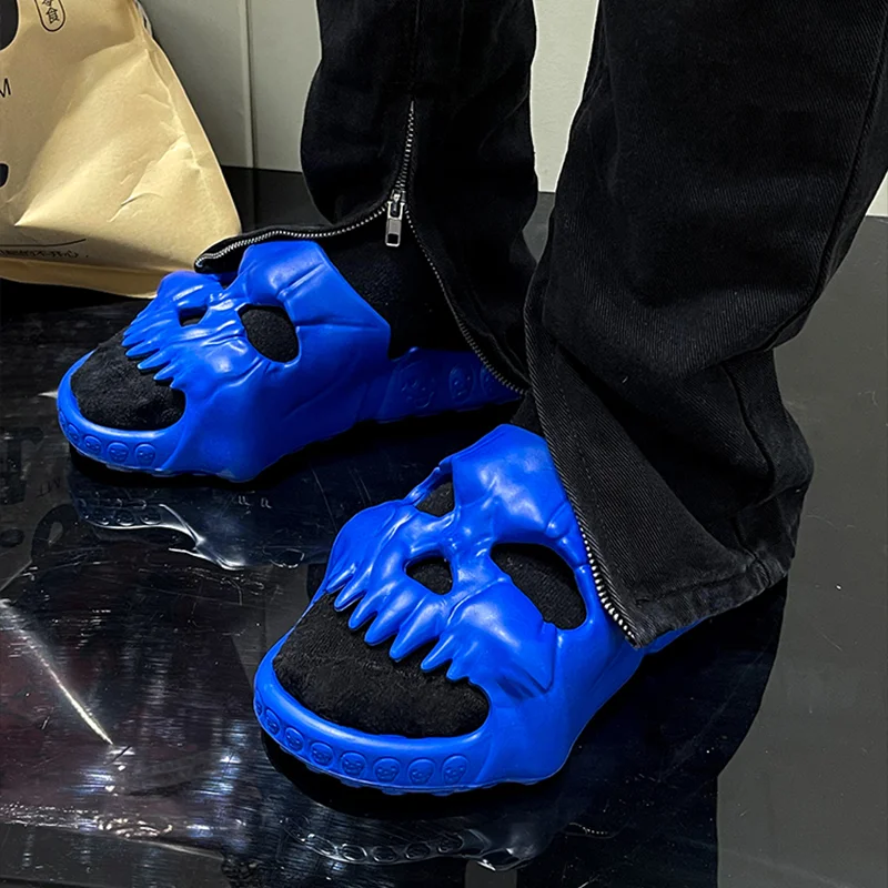 Custom Men Slide Pad Indoor Sandals Couples Fashion Home Slippers in Summer PVC Printed Summer Shoes Wear One Thick-soled Eva