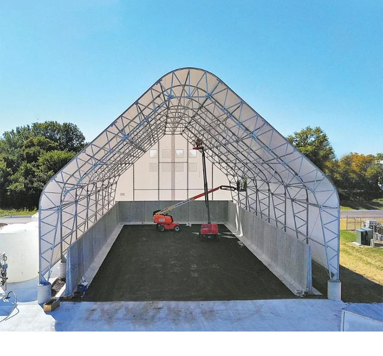 Portable outdoor fabric prefabricated storage building waterproof top PVC covered garage or garage warehouse tent