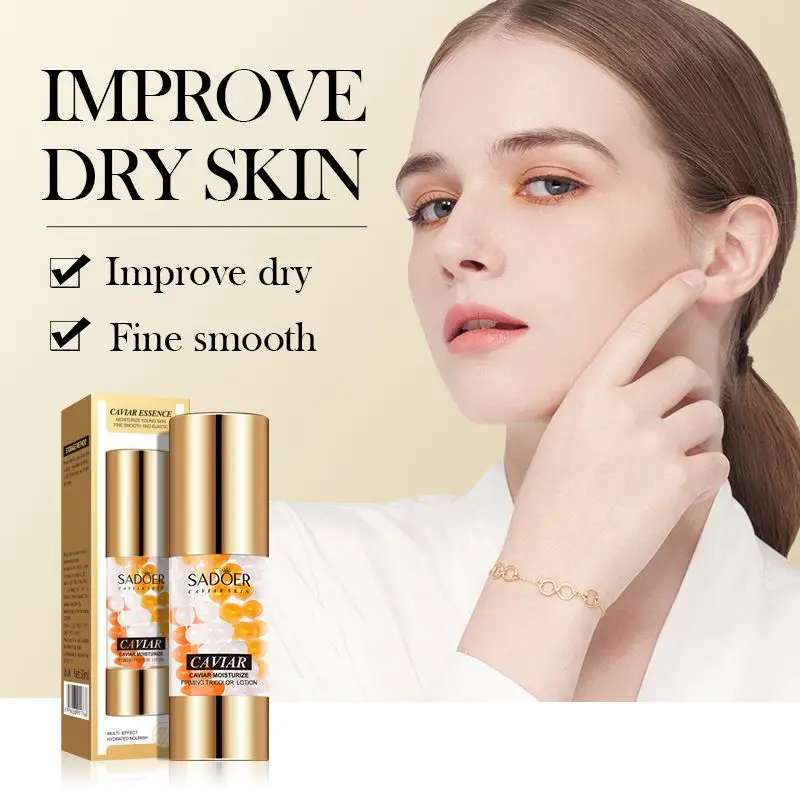 2025 OEM SADOER Caviar Moisturizing Firming Three-color Whitening Skin Care Beauty Facial Essence Serum