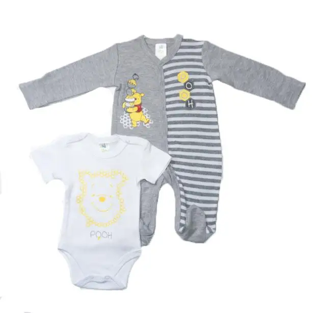 Baby Boys/Girls Two In and Out Pieces Romper Soft Cotton Infants Footie Cartoon Snap Button Rompers