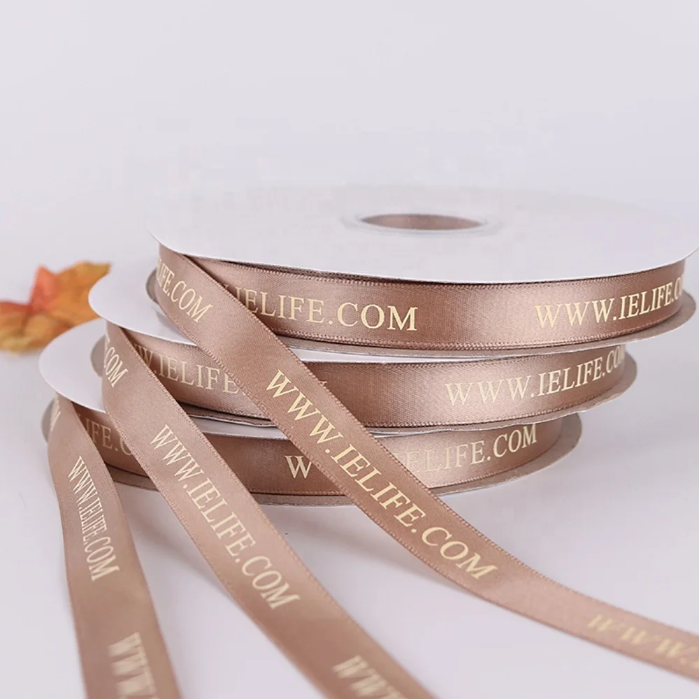 
Factory Direct 2cm 100% Polyester Ribbon Custom Printed Logo Packing Gift Satin Ribbon Wholesale 
