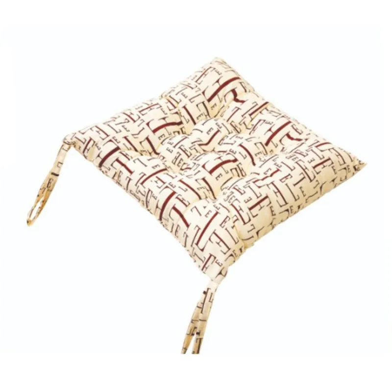 Seat Pads for Dining Chair Garden Chairs 100% Cotton Seat Cushion with Ties Strap