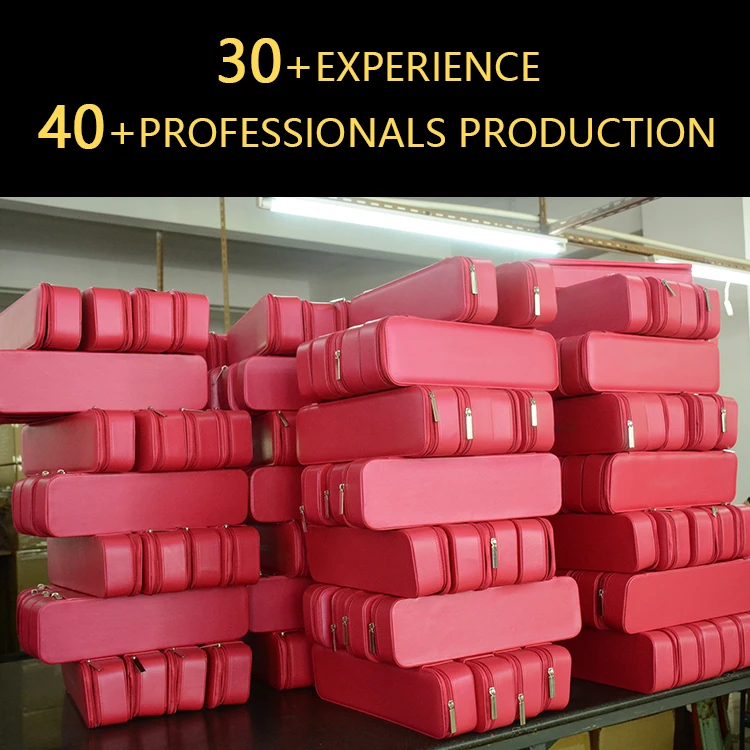 Wholesale Custom Small Travel Navy Blue Velvet Zipper Necklace Jewellery Ring Packaging Storage Gift Jewelry Box Organizer Case