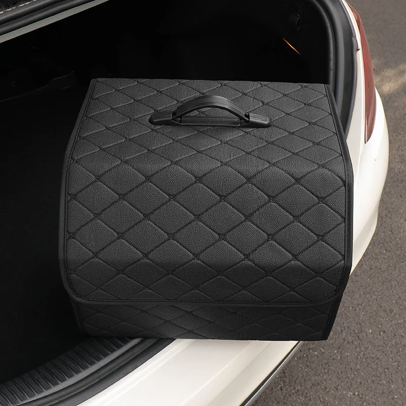 Multi-Function PU Leather Car Trunk Storage Box Efficient Backseat Organizer for Storage and Organization