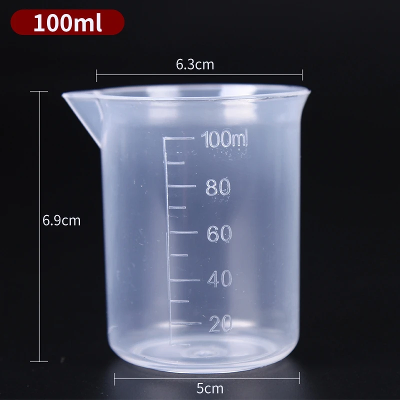 50ml 100ml 250ml 300ml 500ml 1000ml Plastic Measuring Beaker for laboratory