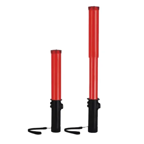 Traffic command Pedestrian control adjustable Telescopic led flashing stick safety signal wands expandable traffic light batons