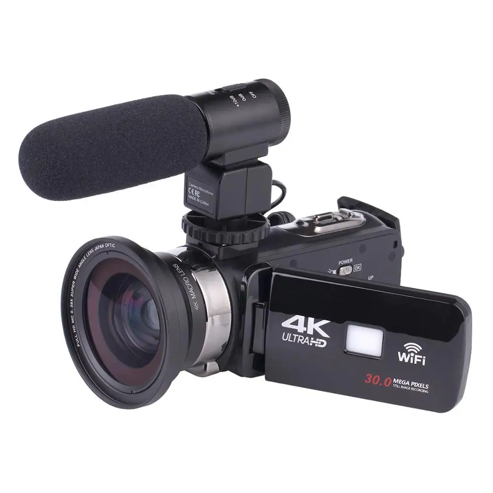  2021 Дешевая Видеокамера видеокамера HD 1080P 30 кадров в секунду 24 МП 3 0 дюймовый IPS экран цифровая камера для YouTube записывающее