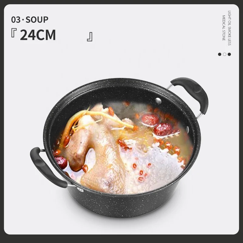 2022 New Design copper non stick cooking pot and pan set with SS Aluminum Copper Cookware Set