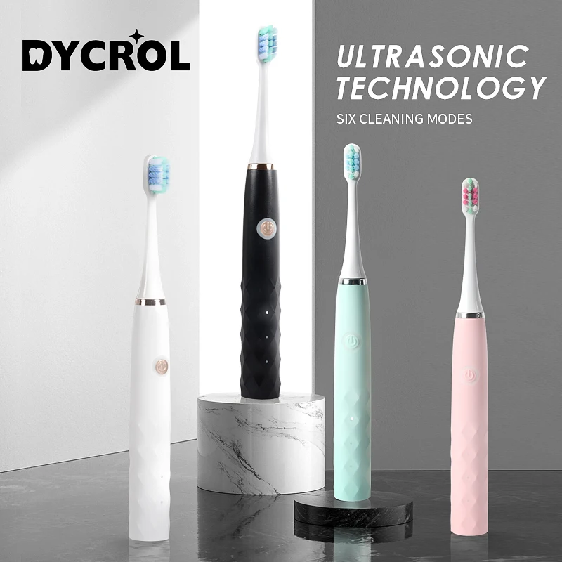 DYCROL Attractive Price Teeth Brush 2023 New Type Rechargeable Sonic Electric Toothbrush With 4 Heads 6 Files