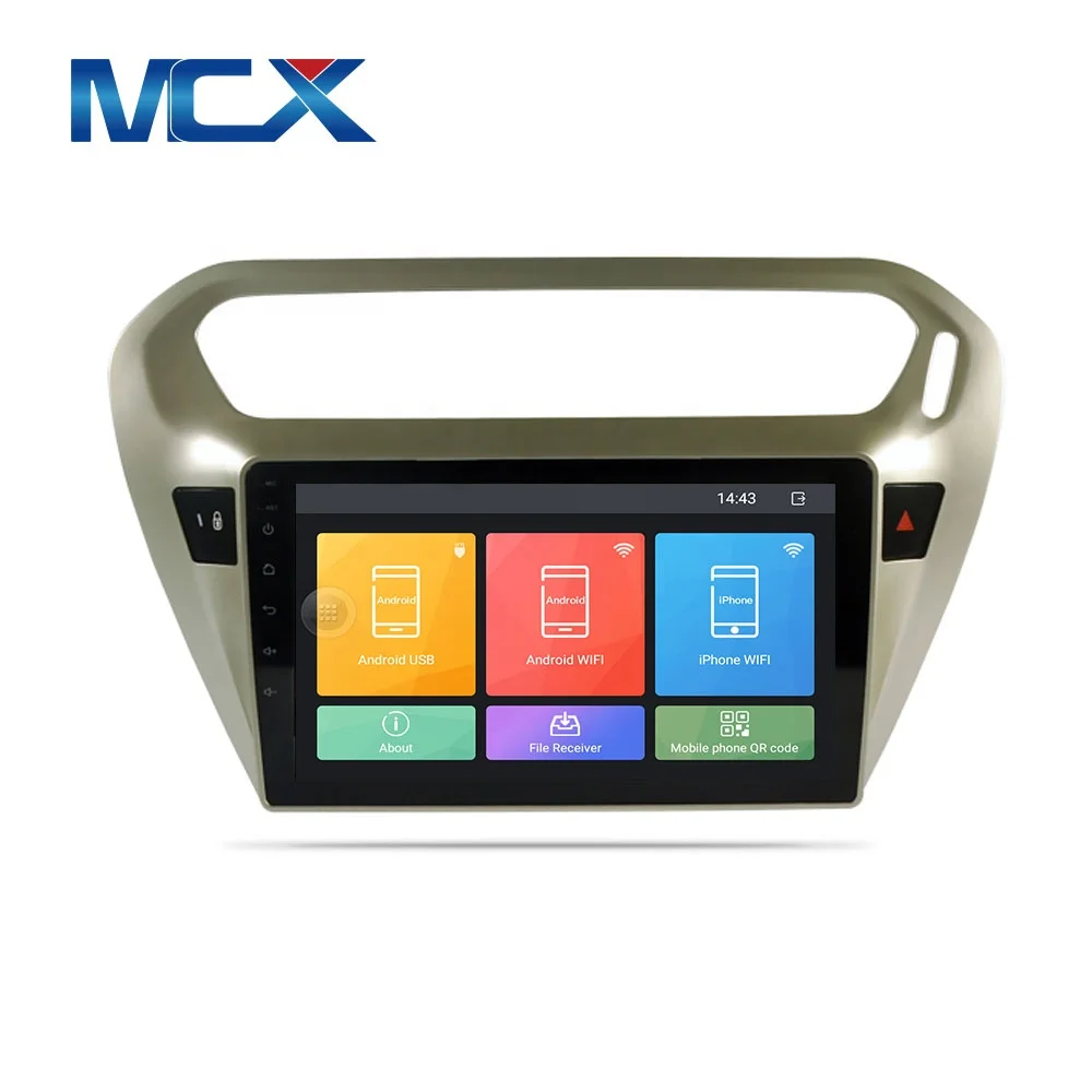 MCX GPS Navigation Android 10.0 radio Touch Screen HD Head Unit Car Audio Video Player For Dongfeng Peugeot 301