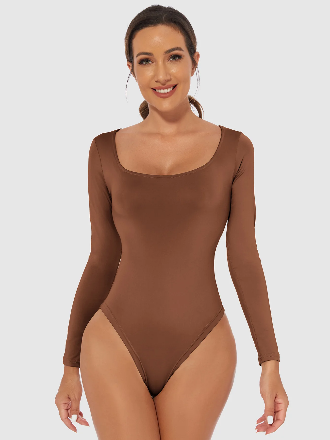 Пользовательские бесшовные XS-3XL для похудения с длинным рукавом боди стринги плюс размер Корректирующее белье