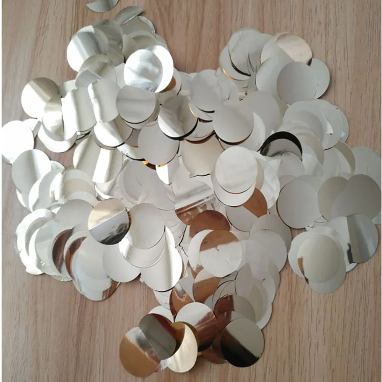
Black, Gold, White Mixed Circles Tissue Paper Confetti 1 inch Wholesale 