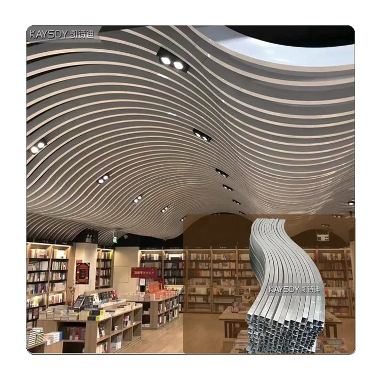 High quality modern wave design ceiling corrugated aluminum ceiling for interior and exterior wall cladding