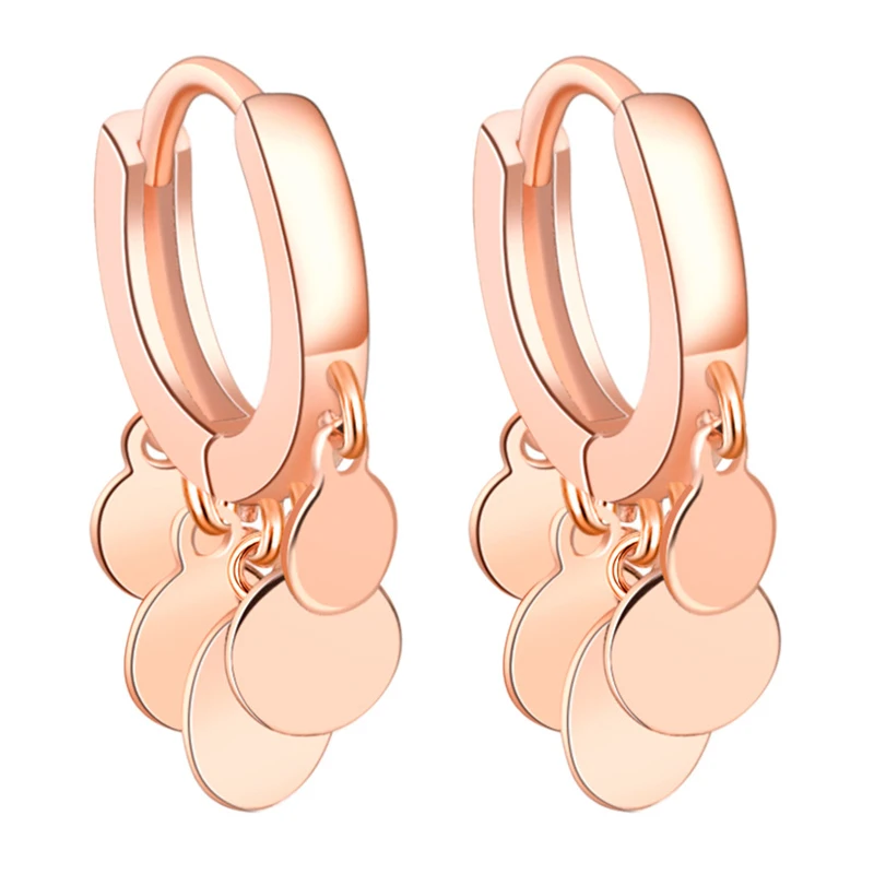 Wholesale rose gold filled jewelry 18k gold hoop earrings for women