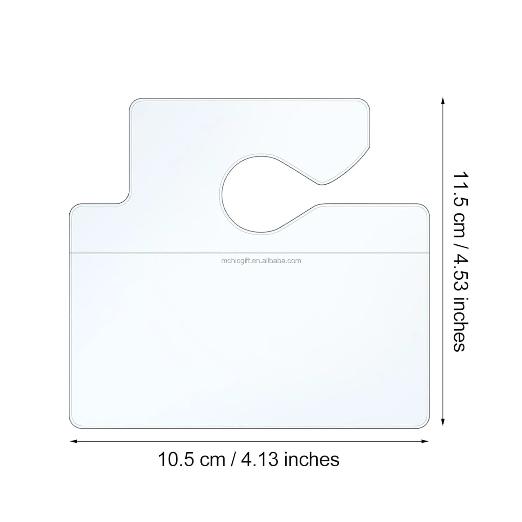 Clear Parking Permit Sleeve Parking Permit Hang Tag Holder Car Vertical Parking Lot Pass Rear View Mirror Hanger