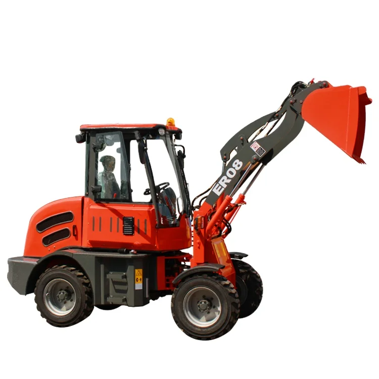  EVERUN ER08 EPA 800 кг сельскохозяйственная техника мини-погрузчик с ведром для