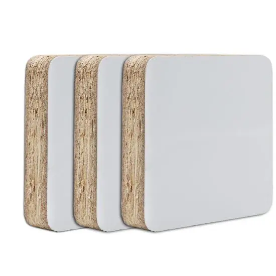 1220x2440 1830x2745 E1 Chipboard Plain Flakeboard 9mm 12mm 15mm 16mm 18mm 25mm White Melamine Particle Board