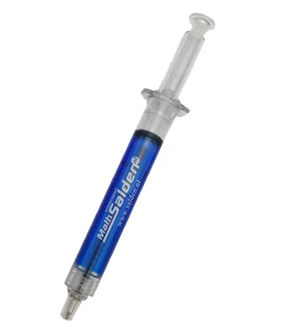 Novelty Retractable Jumbo plastic big syringe ballpoint pen injection custom LOGO