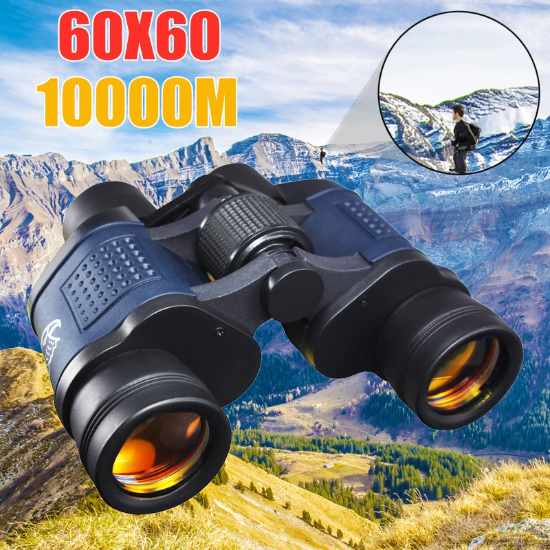 
High Clarity Telescope 60X60 Binoculars 10000M High Power For Outdoor Hunting Optical Lll Night Vision binocular Fixed Zoom 