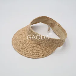 Beach lady straw hat wide brim sun visor hat