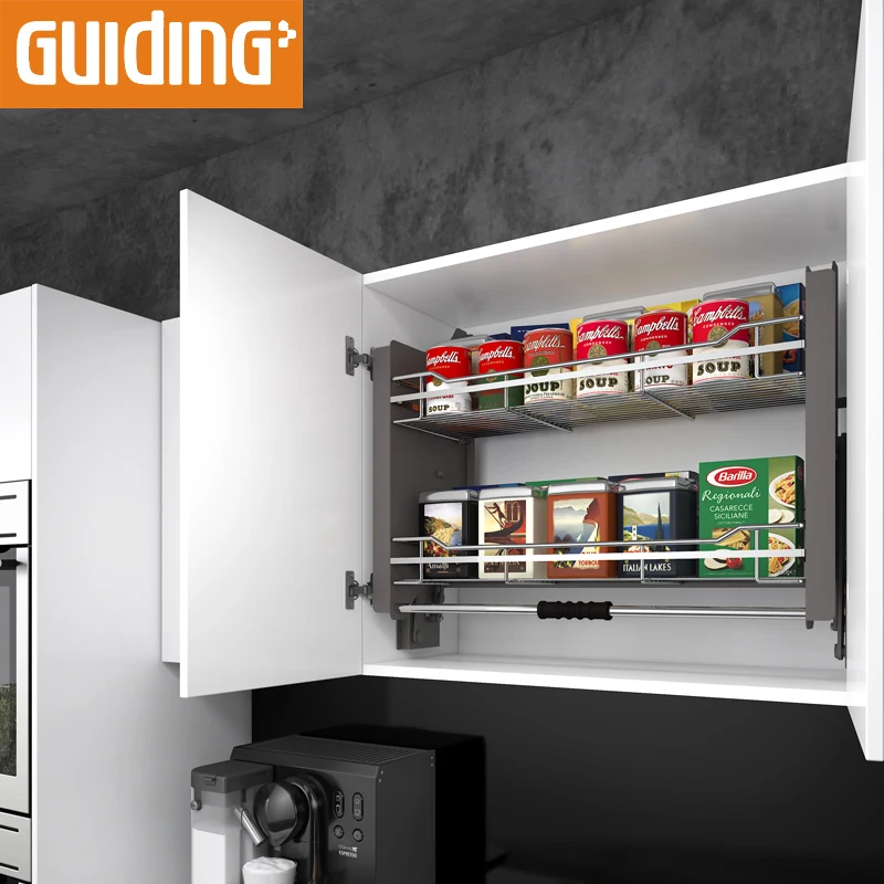 Guiding Pull out drawer multifunction wire basket in pantry cabinet