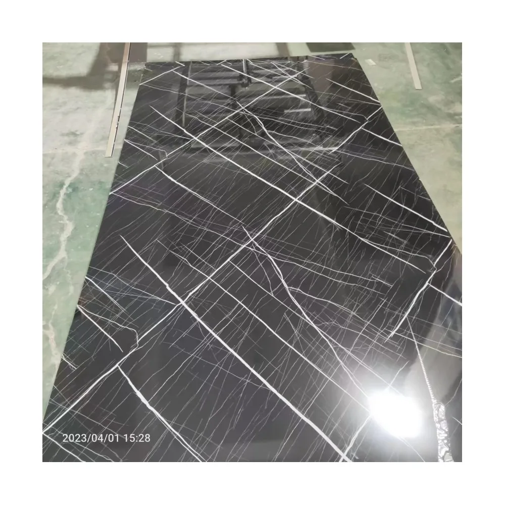 1220x2440x3mm Interior Shower Wall Panels Bathroom Waterproof PVC Marble Sheets For Wall Decoration