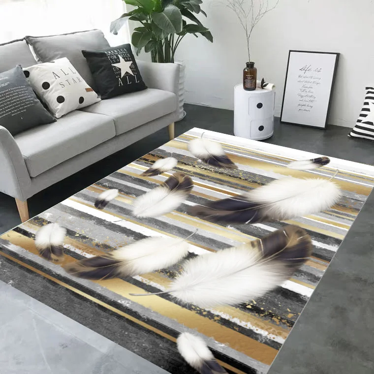 Factory wholesale fashion carpets and rugs for living room home decor printed carpet