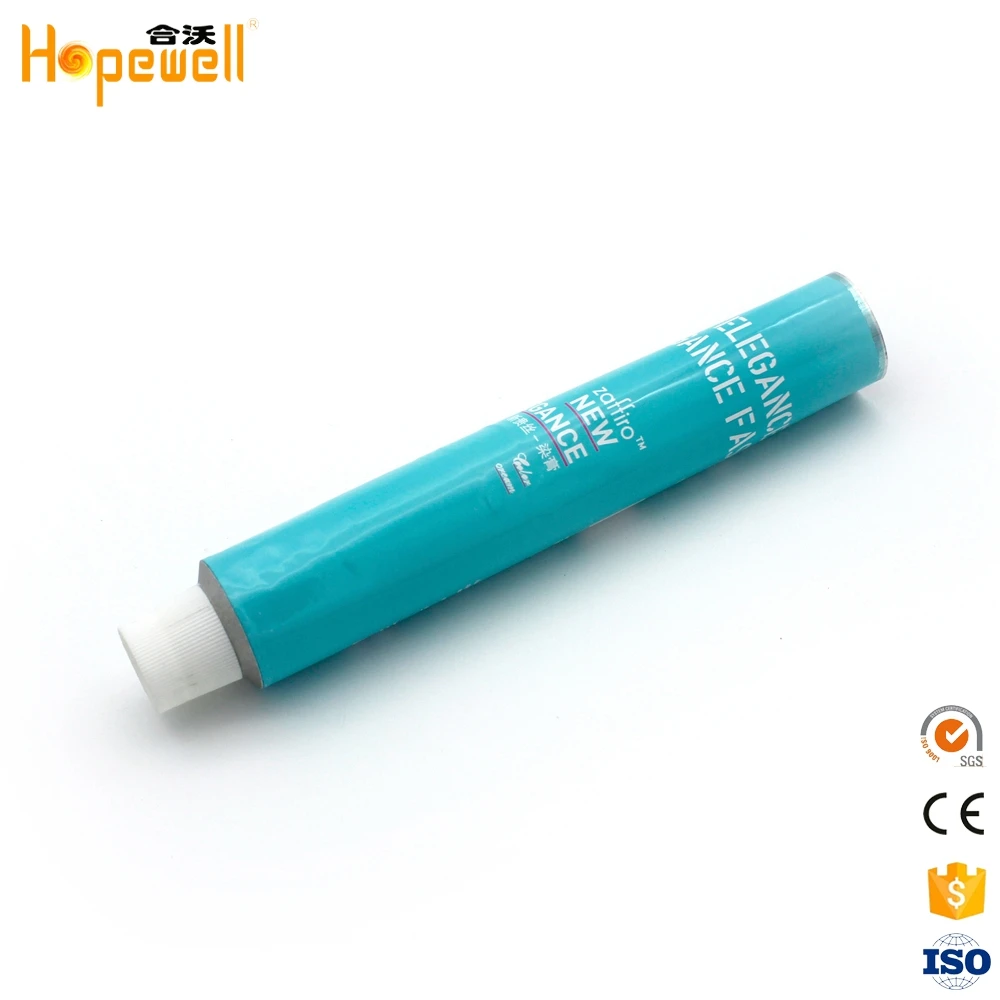 Personal care products packaging collapsible aluminum squeeze tube hair dye color cream cosmetic metal tube