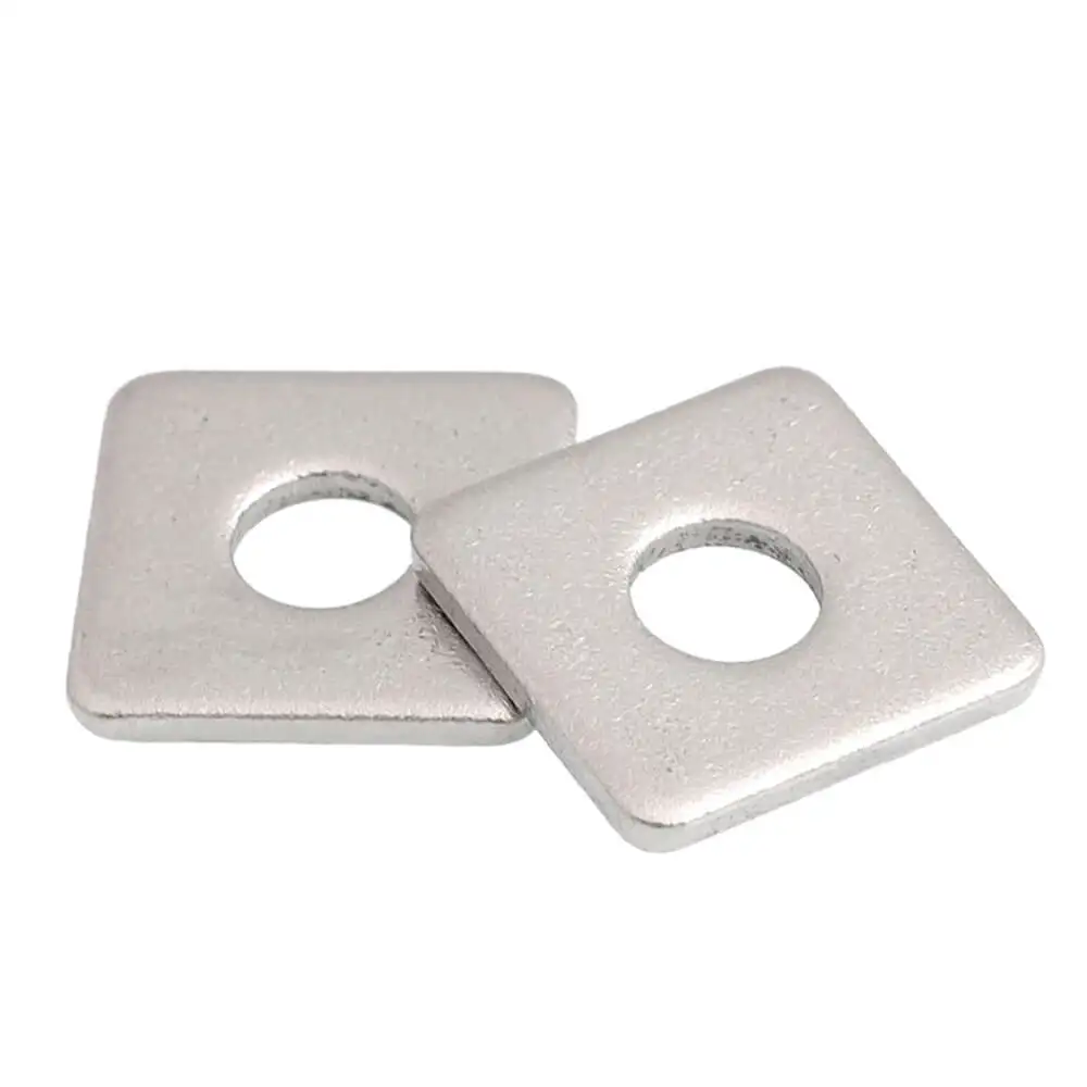 YH stainless steel m6 fender washer flat gasket rectangular square washer with round hole