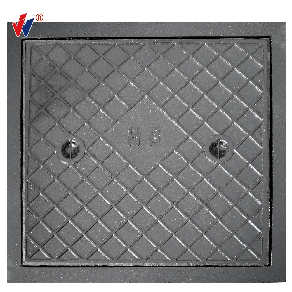 Class B125 Ductile Iron GGG 500-7 with Rubber Gasket Lock System Anti Theft Side Road Way Used Hatch  Manhole Cover