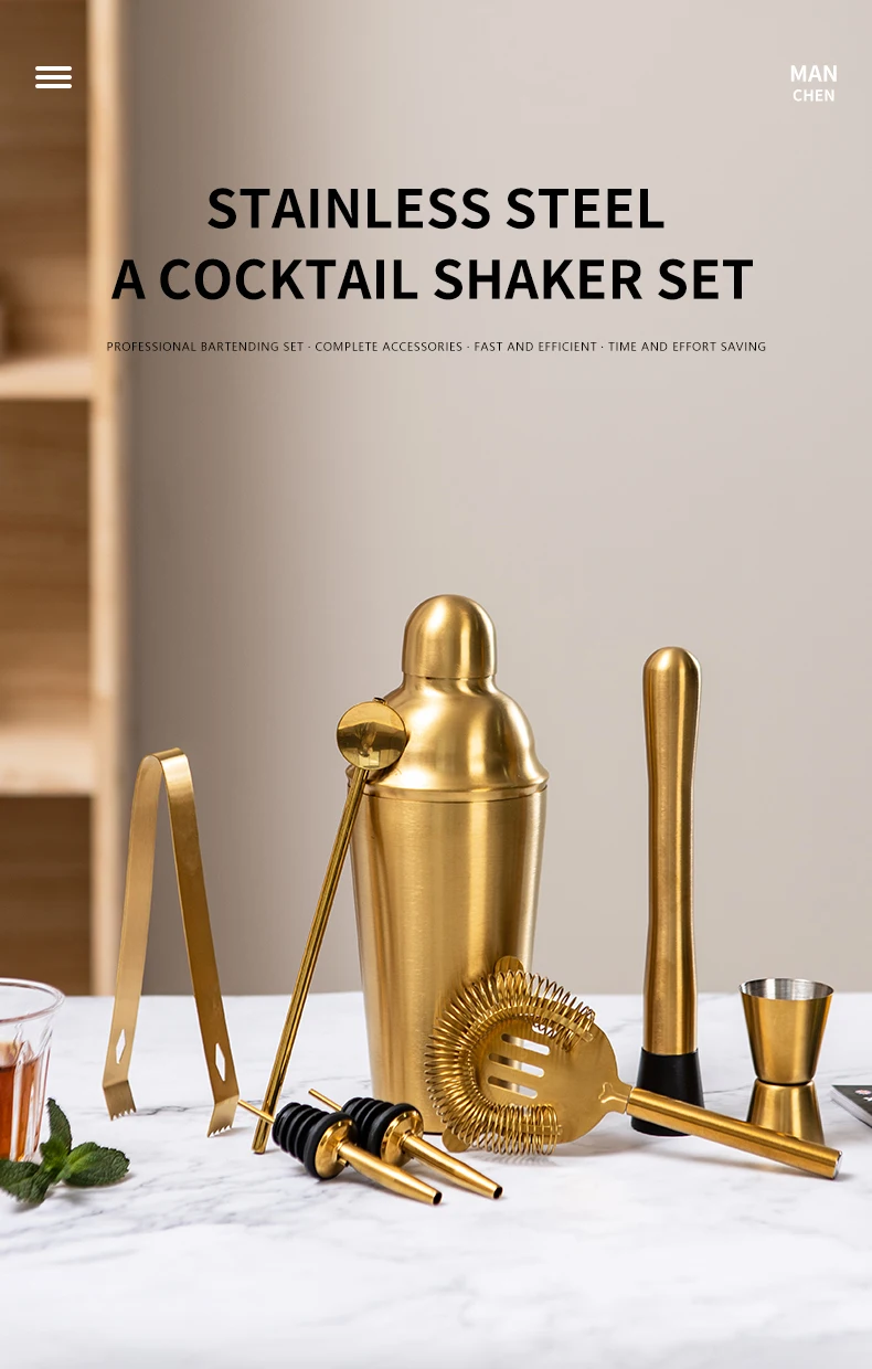 Wholesale Latest Products  custom 750ml cocktail set bar set cocktail tool kit mini bar set for home use